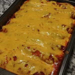smoked enchiladas with leftover smoked pulled pork or chicken