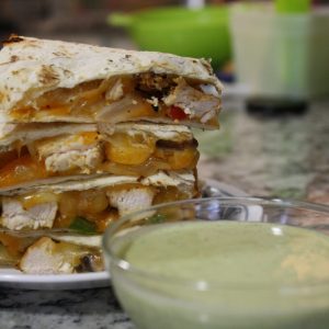 grilled southwestern chicken quesadillas