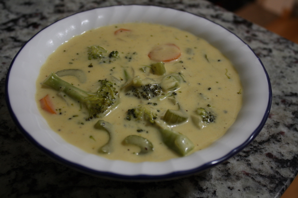 Amazing Broccoli Cheddar Soup With Delicious, Smokey Vegetables