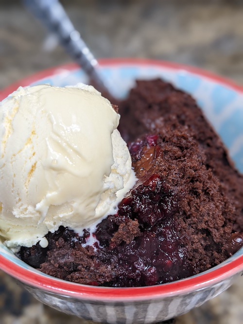 Blackberry Chocolate Cobbler